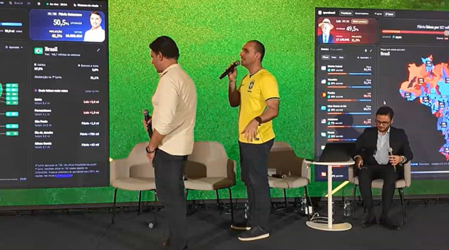 Eduardo Bolsonaro deixa live de apuração  de votos