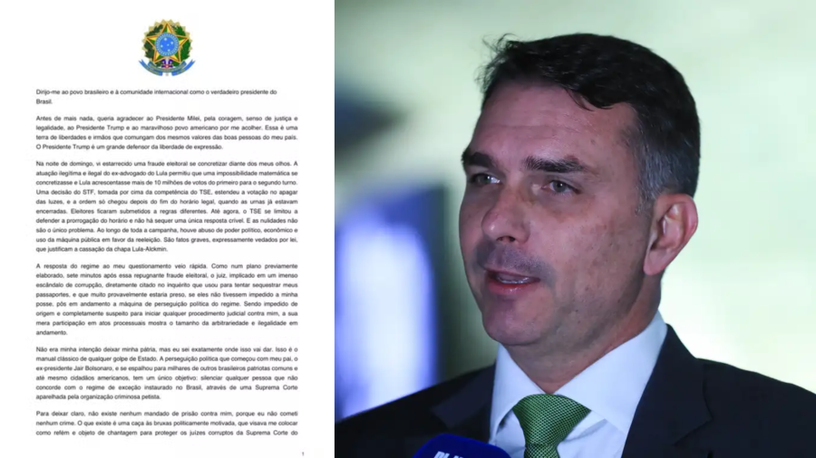 Carta de Flávio Bolsonaro mente sobre 'fraude eleitoral' e distorce fatos