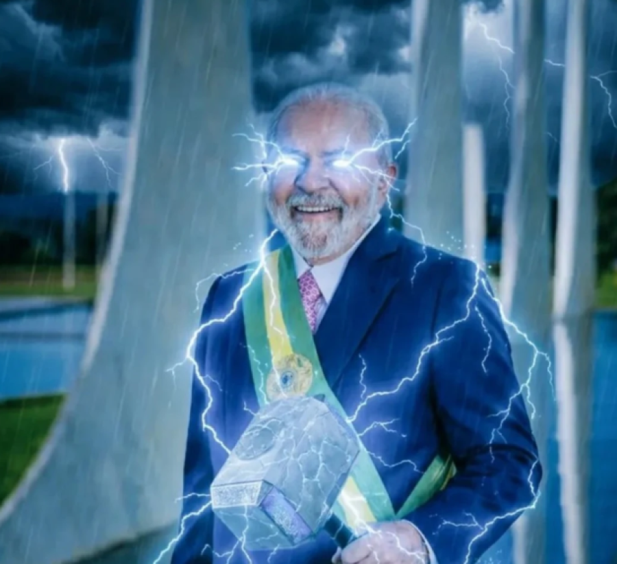 Esquerda usa raio em ato de Nikolas para exaltar Lula