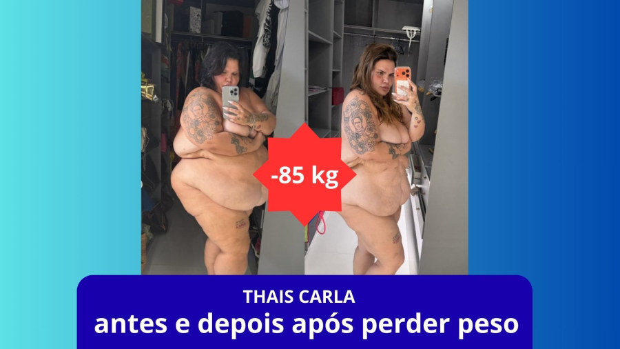 “O amor sempre esteve aqui”: Thais Carla posa nua e mostra transformação após perder 85 kg