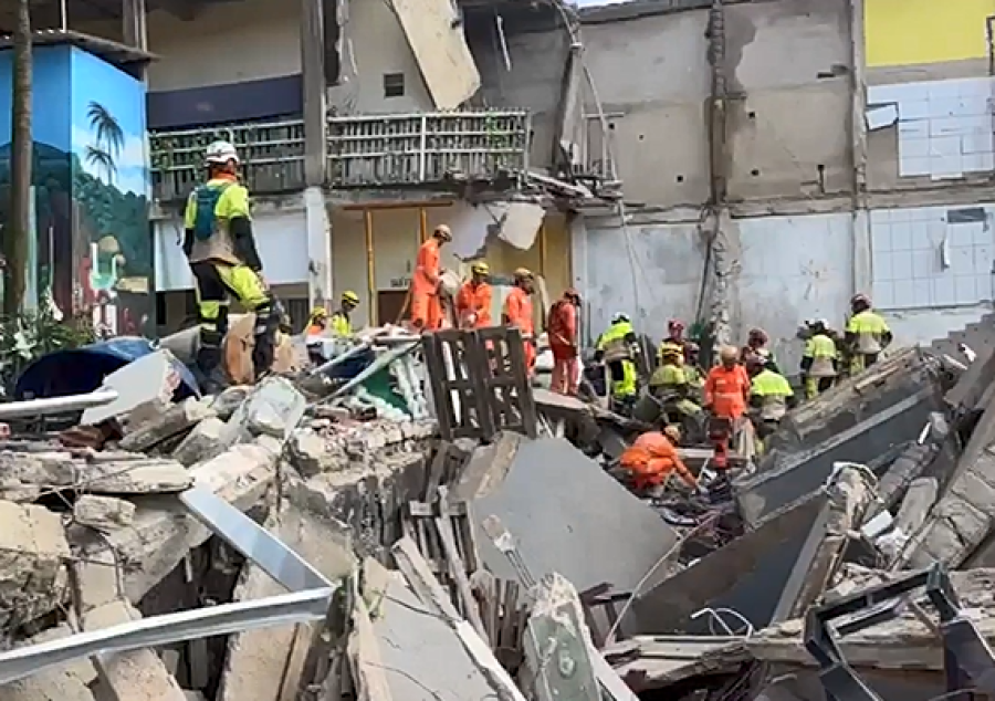 Desabamento em lar de idosos deixa oito mortos e mobiliza resgate em Belo Horizonte