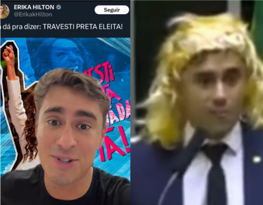 Nikolas Ferreira relembra quando Erika Hilton se definia como 'travesti' e faz críticas