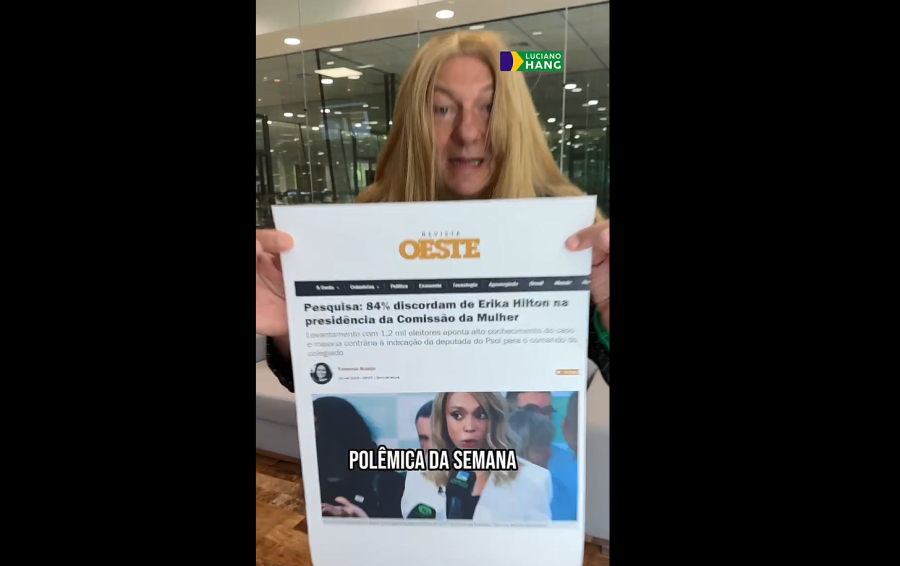 Véio da Havan critica Erika Hilton na Comissão da Mulher