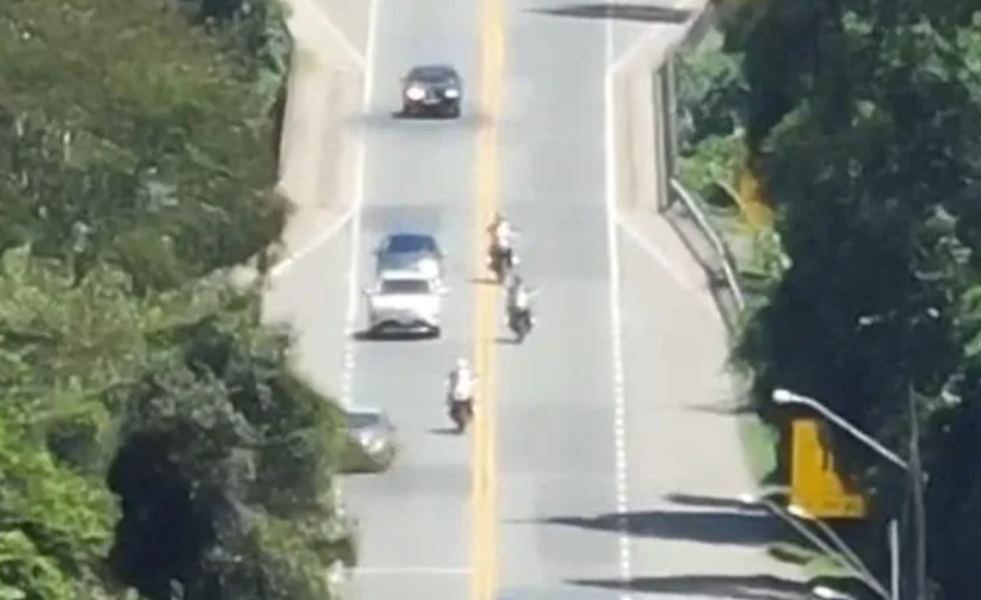 Polícia passa a usar drone para flagrar rachas de motos em rodovias