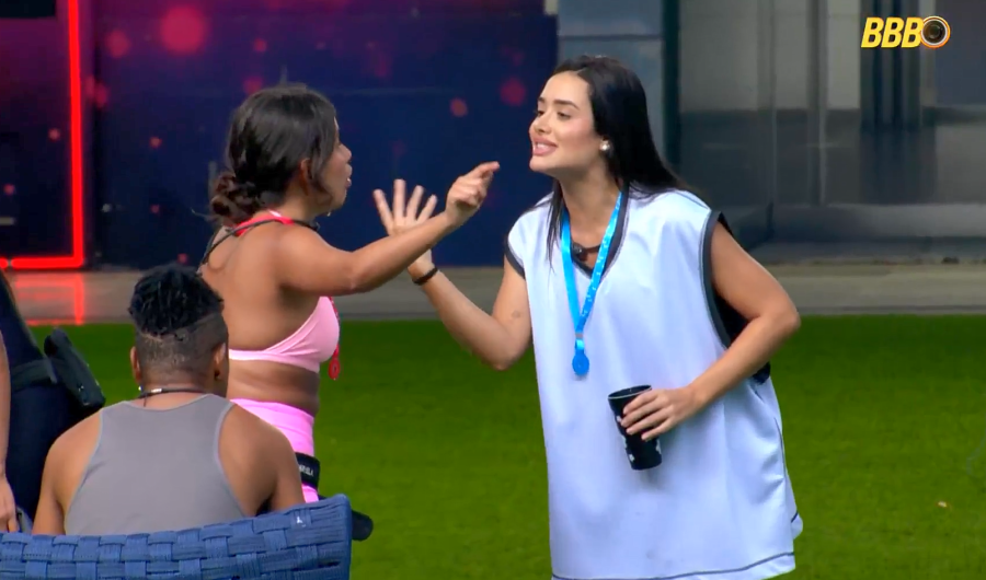 'Arregona', diz Jordana para Gabriela em bate-boca após a Prova do Anjo