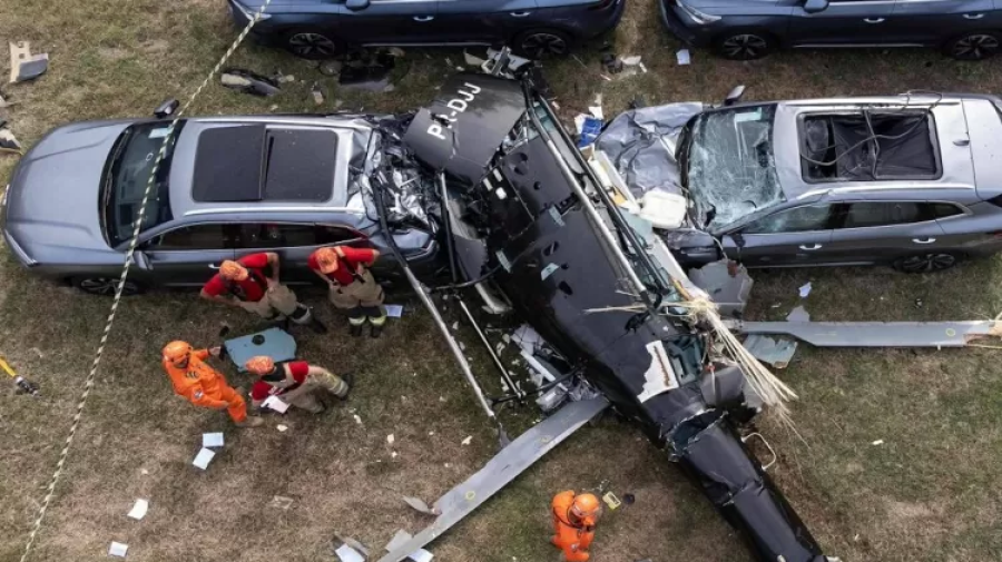 Colisão entre helicópteros mata seis pessoas no Rio