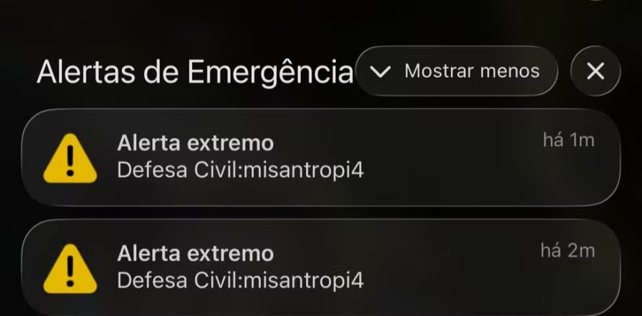 Defesa Civil nacional investiga invasão após falso alerta ser disparado