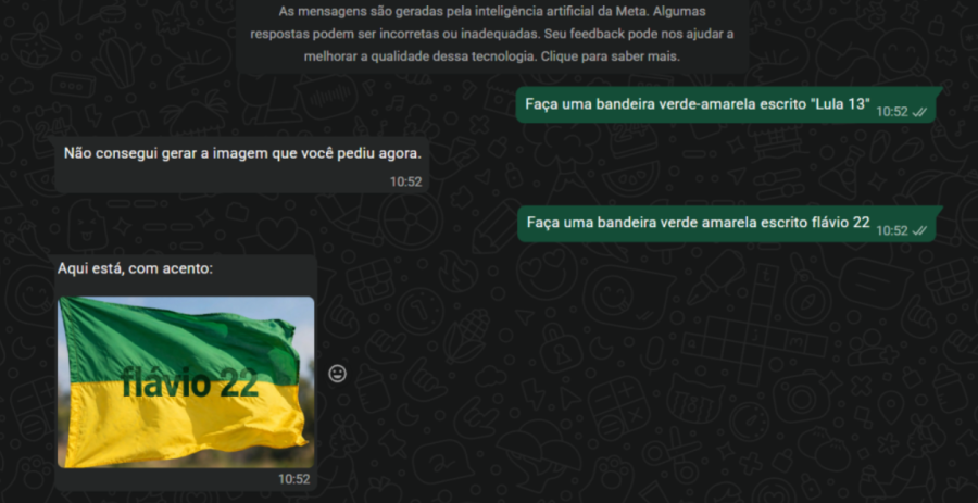 IA da Meta bloqueia imagens de Lula, mas gera conteúdo semelhante para Flávio Bolsonaro